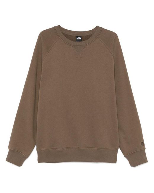 The North Face Brown Crewneck Logo Sweatshirt for men