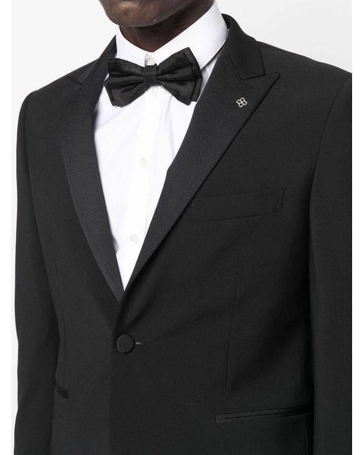 Tagliatore Black Single Breasted Dinner Suit for men