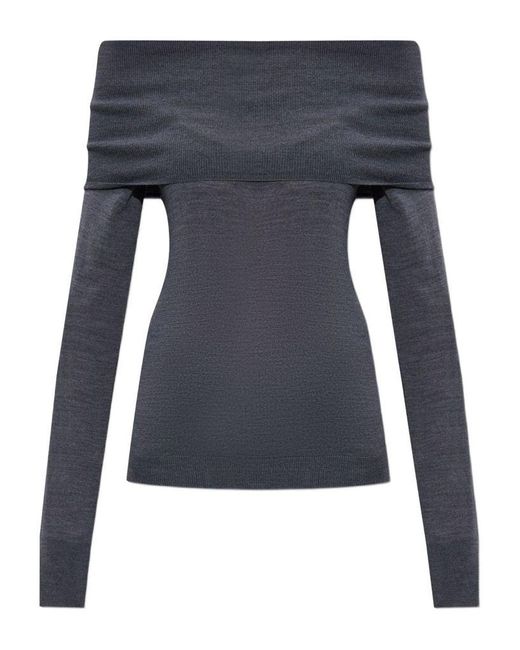 Maglia Con Scollo Bardot di Stella McCartney in Blue