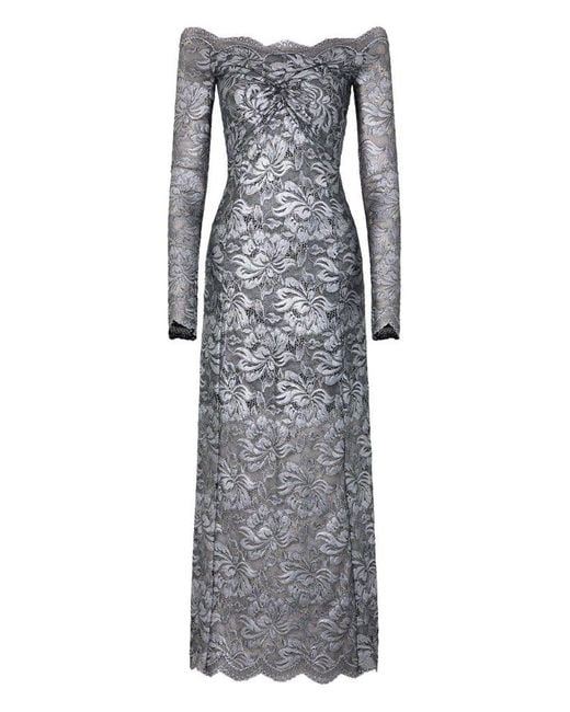 Rabanne Gray Long Lace Dress