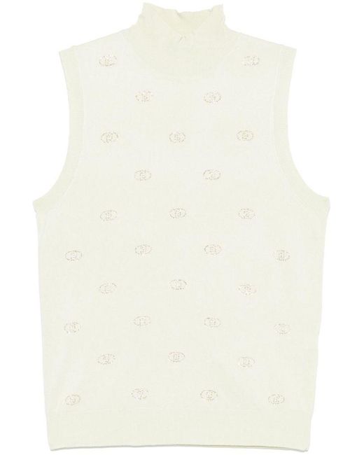 Top Con Logo di Liu Jo in Natural