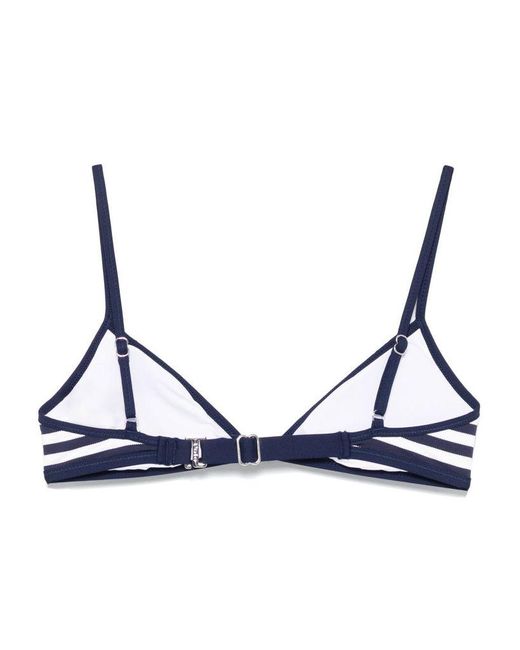Top Bikini A Righe di Polo Ralph Lauren in Blue