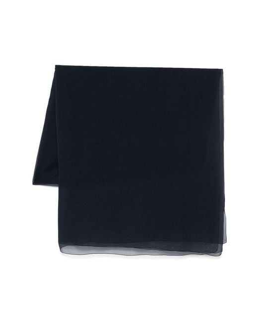 Alberta Ferretti Blue Light Silk Ectangular Scarf
