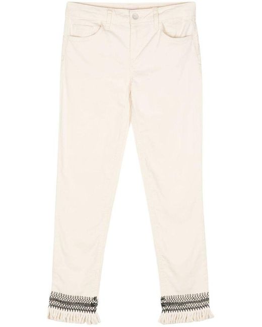 | Jeans in cotone stretch con frange | female | BIANCO | 32 di Liu Jo in White