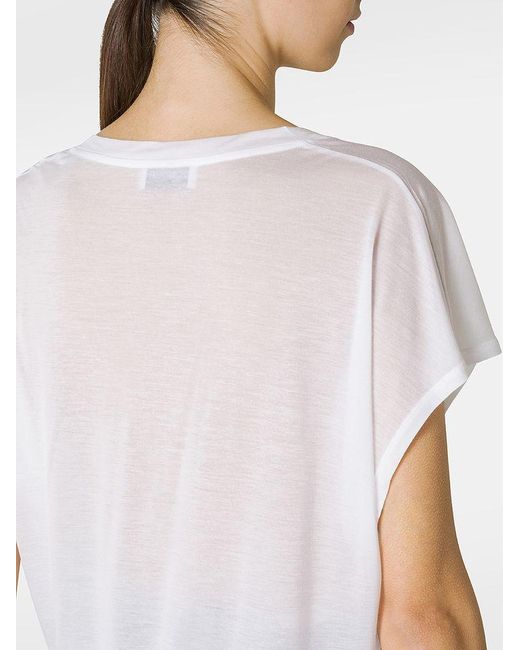 | T-shirt con scollo a V in modal | female | BIANCO | XS di Dondup in White