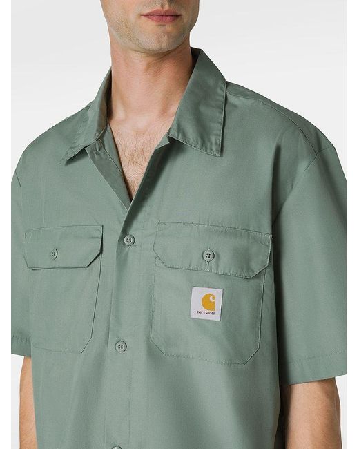 | Camicia in misto cotone a maniche corte | male | VERDE | S di Carhartt in Green da Uomo