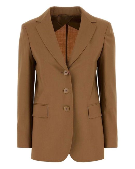 Max Mara Brown Single-Breasted Blazer