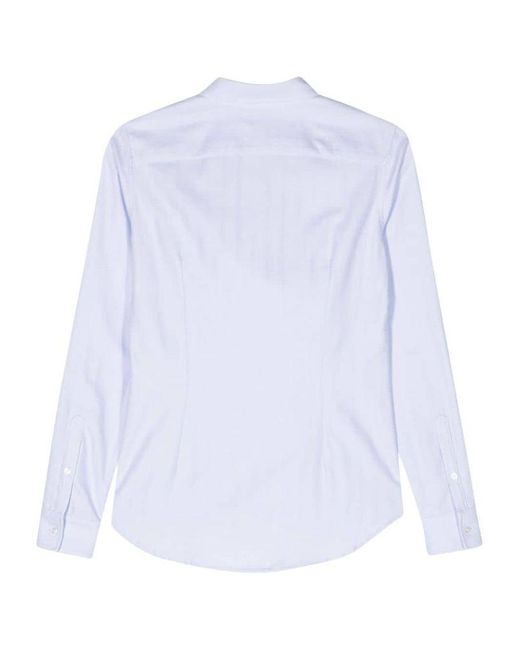 | Camicia in cotone con logo ricamato | female | BLU | 44 di Elisabetta Franchi in White