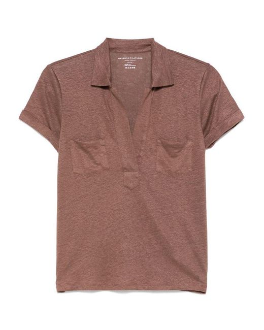 Polo di Majestic Filatures in Brown