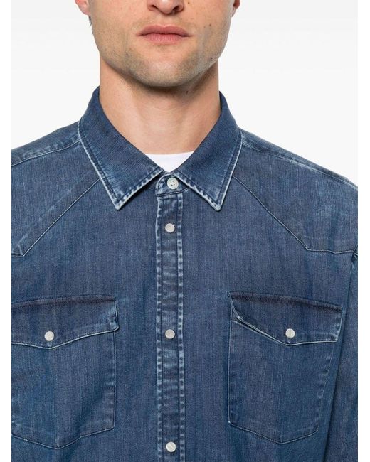 | Camicia stile western | male | BLU | XL di Dondup in Blue da Uomo
