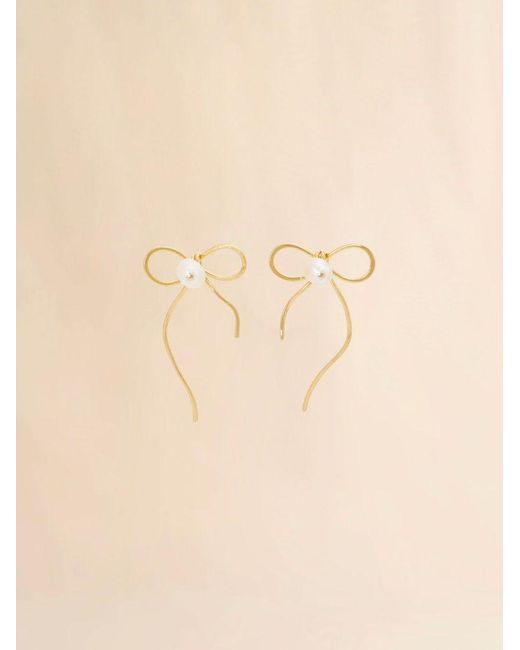 Orecchini Con Fiocco di Marni in Metallic