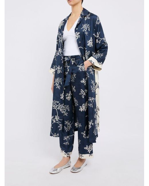 Max Mara Blue Abito Midi 'Timeo' Stile Kimono Blu