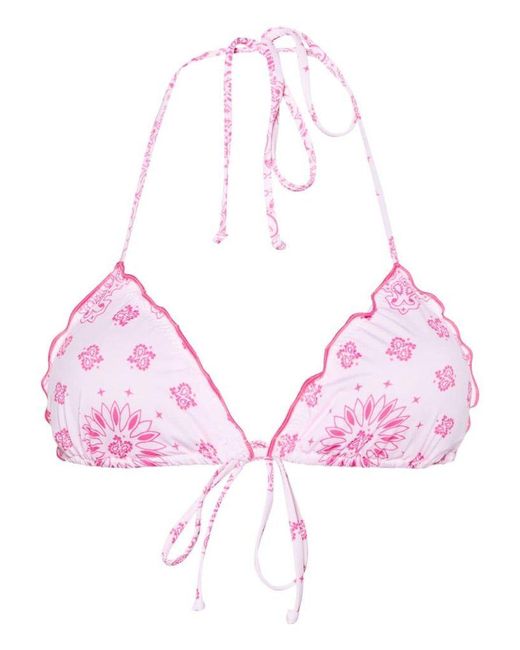 | Top Bikini a trangolo con stampa bandana | female | ROSA | M di Mc2 Saint Barth in Pink