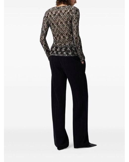 Missoni Black Lace V-Neck Sweater