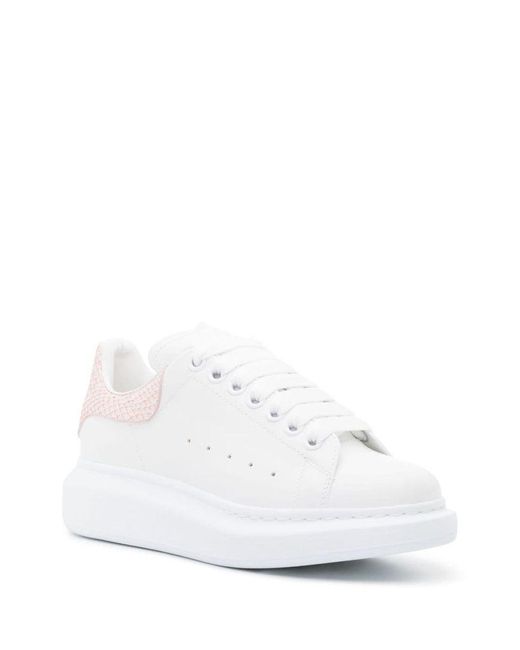 | Sneakers Oversize con tallone a contrasto rosa | female | BIANCO | 40 di Alexander McQueen in White