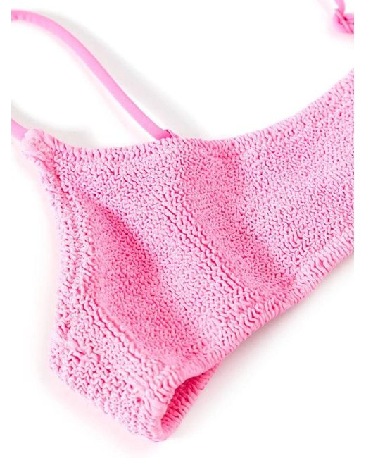 | Top bikini con effetto increspato | female | ROSA | S/M di Mc2 Saint Barth in Pink