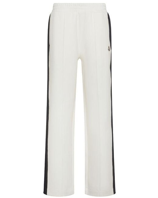 | Pantaloni sportivi in cotone con striscia laterale | female | BIANCO | S di Moncler in White