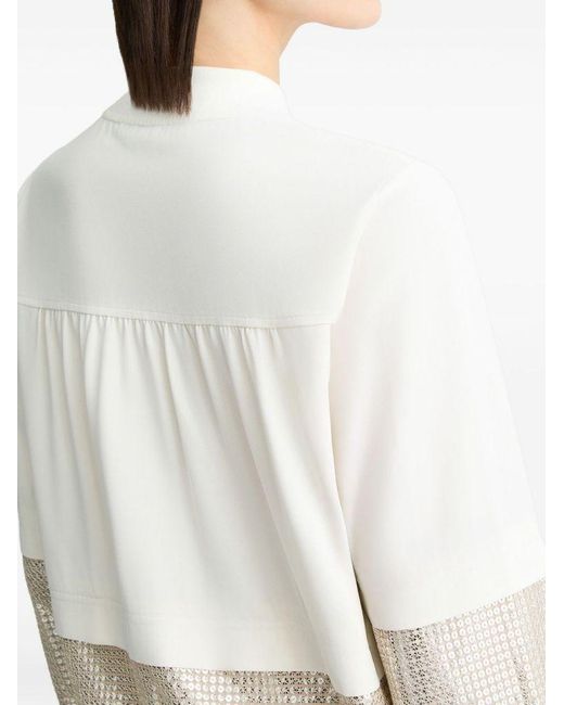 Bomber Con Paillettes di Liu Jo in White