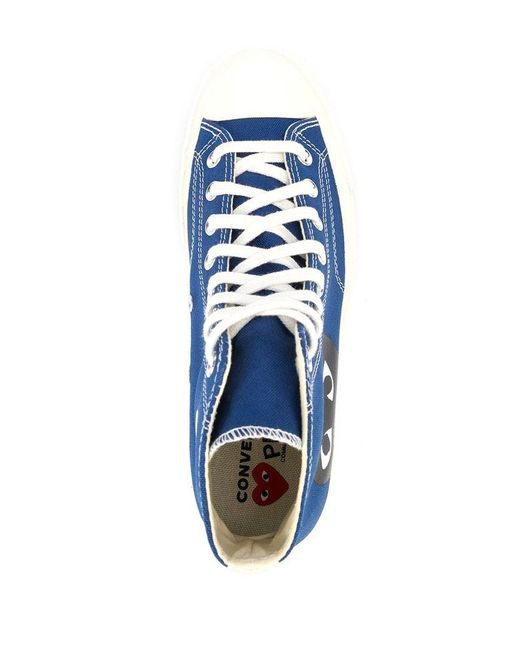 Sneakers play blu in tessuto di COMME DES GARÇONS PLAY in Blue