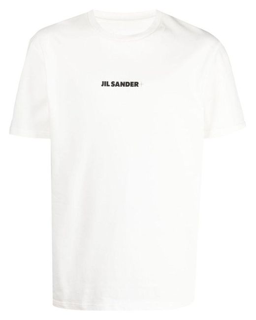 T-shirt con logo di Jil Sander in White da Uomo