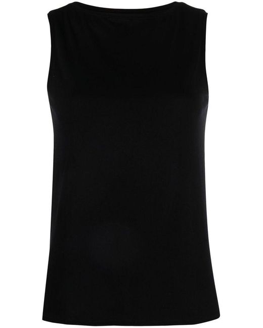 | T-shirt in viscosa stretch senza maniche | female | NERO | 3 di Majestic Filatures in Black