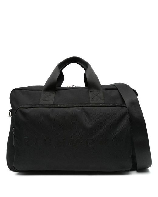 Borsa Da Viaggio Nera Con Tracolla di John Richmond in Black da Uomo