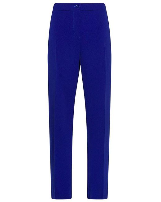 | Pantaloni Reggina in cady linea slim | female | BLU | 23 di Marina Rinaldi in Blue