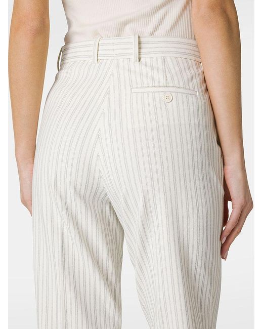 | Pantaloni in cotone stretch con motivo a righe | female | BIANCO | 46 di Circolo 1901 in White
