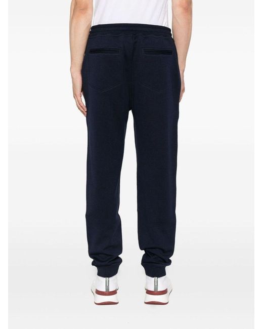 Brunello Cucinelli Blue Drawstring Tracksuit Bottoms for men