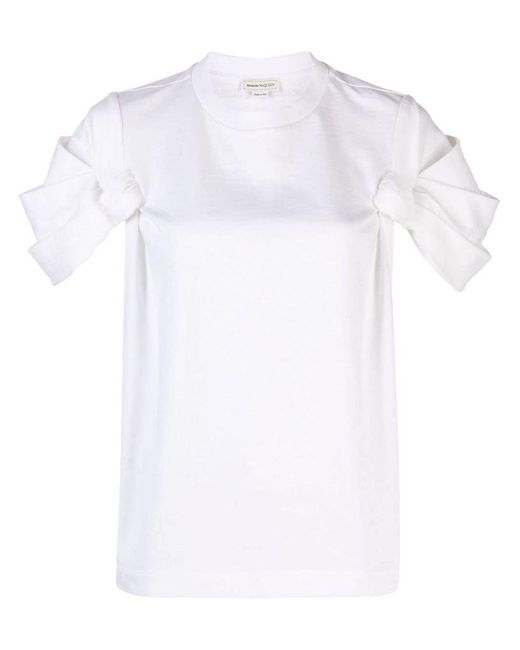 | T-shirt nodo | female | BIANCO | 42 di Alexander McQueen in White