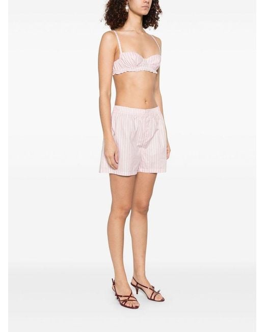 Philosophy Di Lorenzo Serafini Pink Striped Shorts Set