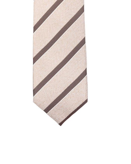 Cravatta A Righe di Corneliani in White da Uomo