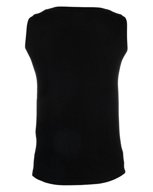 | T-shirt in viscosa stretch senza maniche | female | NERO | 3 di Majestic Filatures in Black
