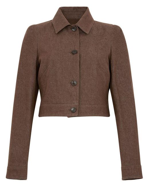 Max Mara Brown Cotton Jacket