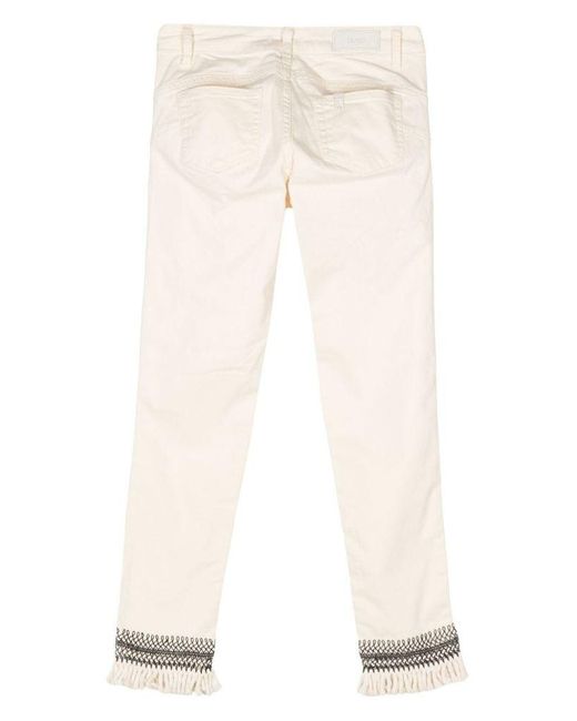 | Jeans in cotone stretch con frange | female | BIANCO | 32 di Liu Jo in White