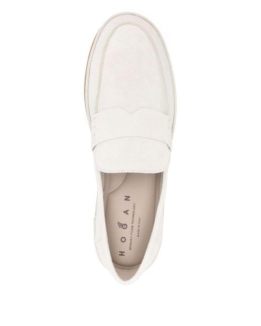 Hogan White Moccasins for men