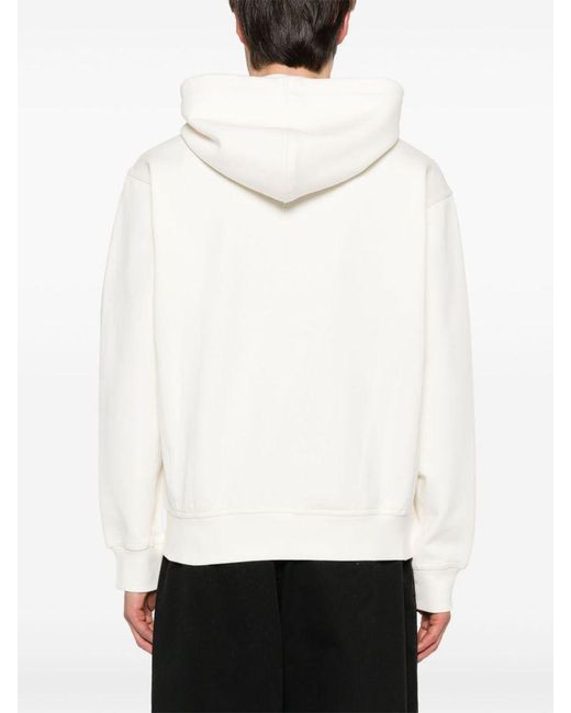 Felpa American Script Con Zip di Carhartt in White da Uomo