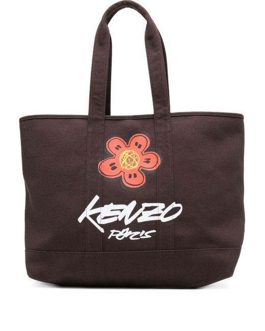 X Futura 2000 Borsa Tote Grande Con Stampa Floreale di KENZO in Black da Uomo