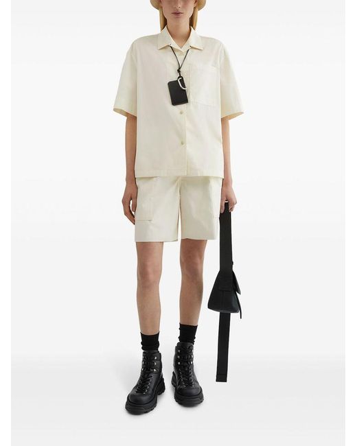 Camicia A Maniche Corte di Jil Sander in White