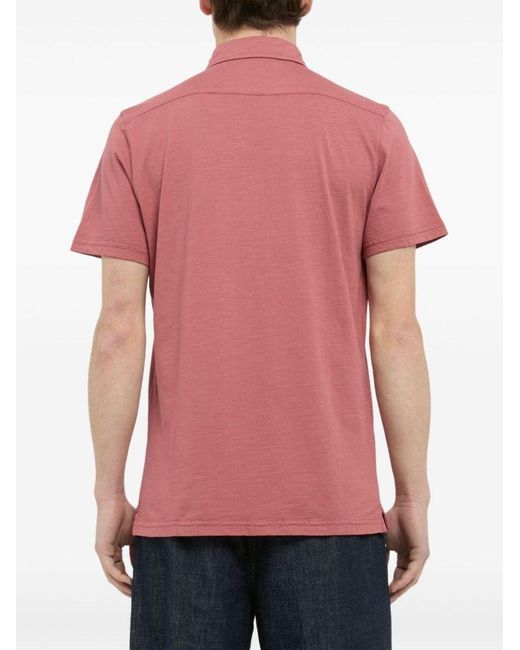 Camicia 'Nassau' Rossa A Maniche Corte di Bl'ker in Pink da Uomo