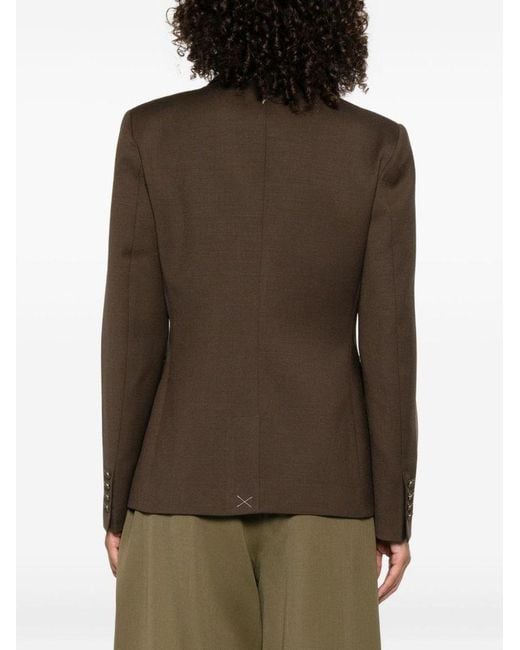 Dondup Brown Double-Breasted Jacket