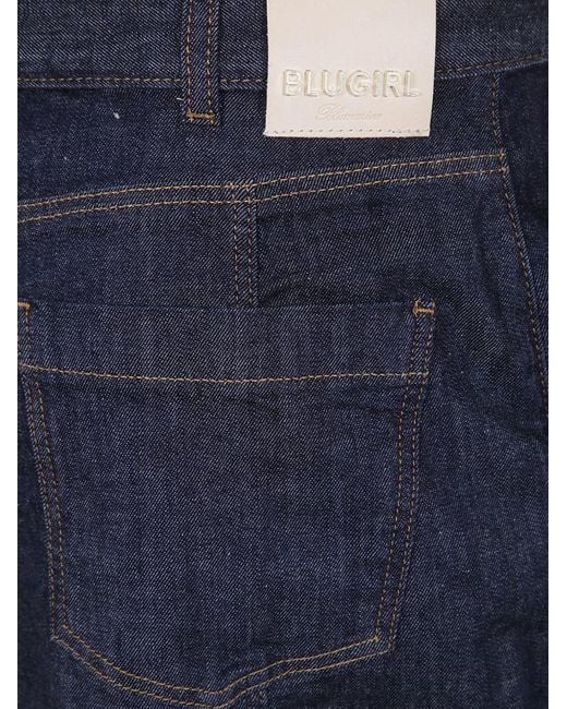 Blugirl Blumarine Blue Denim Midi Pencil Skirt With Belt