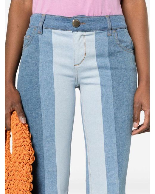 | Jeans in cotone stretc svasati con design patchwork | female | BLU | 28 di Liu Jo in Blue