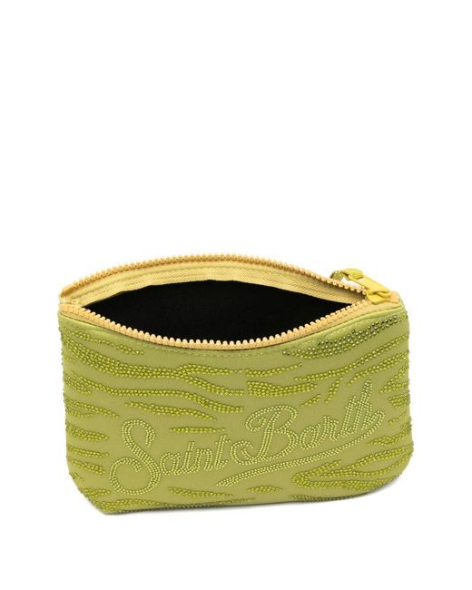Pochette Aline Strass Verde Acido di Mc2 Saint Barth in Green