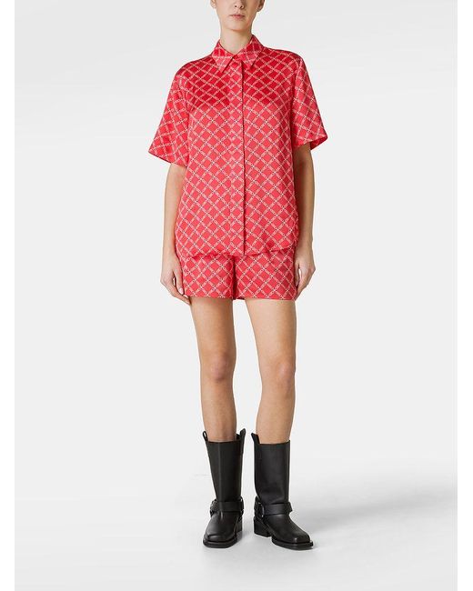 | Camicia con stampa catena e logo | female | ROSSO | S di Michael Kors in Red