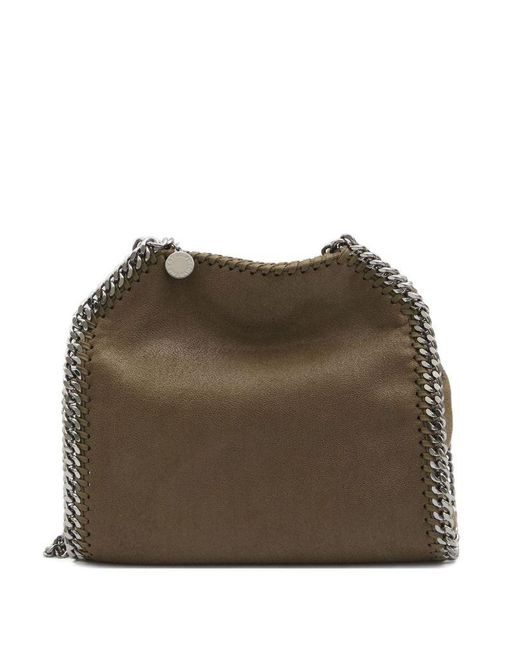 Borsa Tote Falabella Mini Con Finiture A Catena di Stella McCartney in Brown