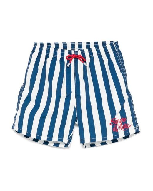 Mc2 Saint Barth Blue 'Gustavia' Stripe Pattern for men