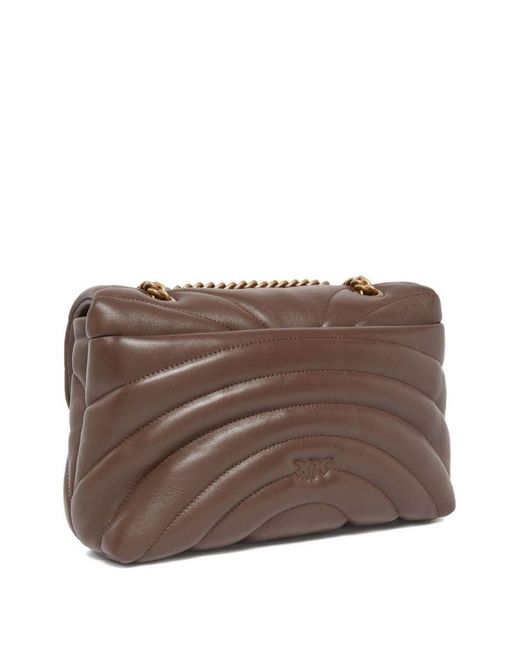 Borsa A Spalla Trapuntata di Pinko in Brown
