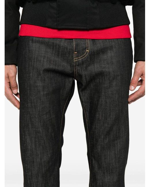 DSquared² Gray Cotton Jeans With Contrast Stitching for men