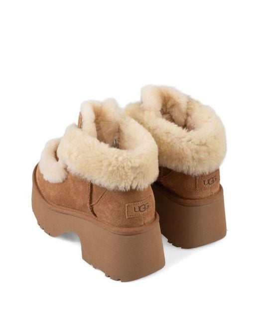 Ugg Brown 'Classic Esmee Lace Up' Ankle Boots